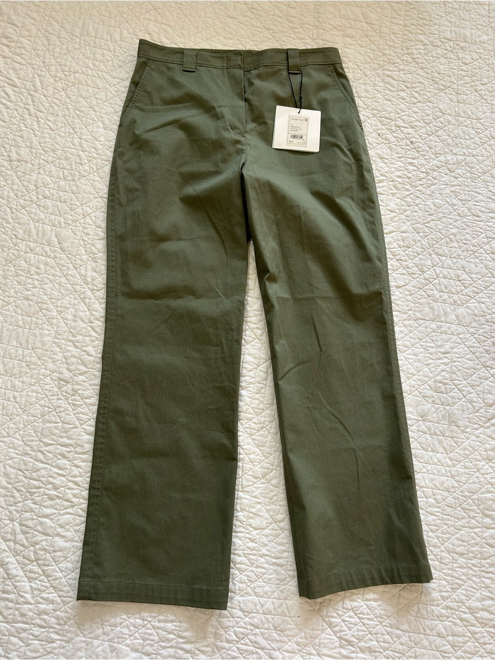 THEORY IWG Boy Pant Olive Green Faded Army 2.0 Tinley Twill Cotton Pants